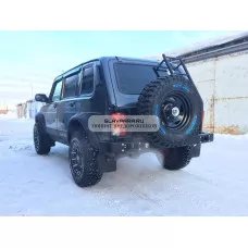 Бампер задний силовой LADA NIVA 4x4 с кронштейном запасного колеса и фаркопом