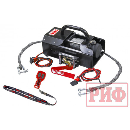 Лебёдка переносная РИФ 4500U c малой площадкой, стальной трос