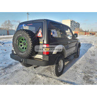 Бампер задний силовой Torque 4x4 для Mitsubishi Pajero 2 (3 двери)