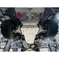 Защита Falcon радиатора, картера, РК, КПП для Mitsubishi Pajero IV (2020-2024), алюминий, 8 мм