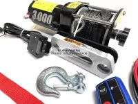 Лебедка на квадроцикл и снегоход 12V PRO TOP 3000lbs/1361 кг синтетический трос (153/1)