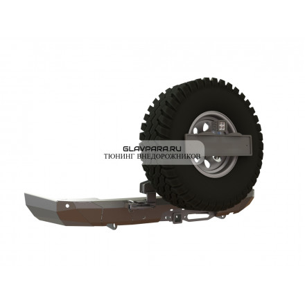 Бампер силовой задний STC тип Revo Toyota Land Cruiser Prado 150 2009-2017 квадрат,лебедка,калитка центр