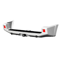 Бампер АВС-Дизайн задний с квадратом под фаркоп UAZ Патриот 2005- (белый) 
