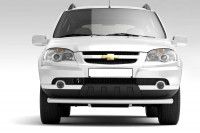Защита переднего бампера одинарная диаметром 63 мм (ППК) Chevrolet NIVA с 2009