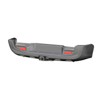 Бампер АВС-Дизайн задний с квадратом под дополнительное оборудование Toyota Hilux 2015- (под покраску) 