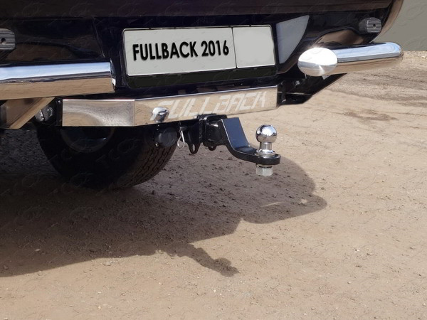 Фаркоп ТСС для Fiat Fullback 2016-2019 без заднего бампера (нержавеющий шар)