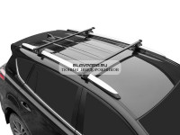 Багажная система LUX Элегант с дугами 1,4м прямоугольными в пластике для автомобилей с рейлингами