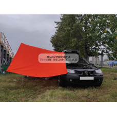 Тент автомобильный "Маркиза Арм",  две стенки, оранжевая