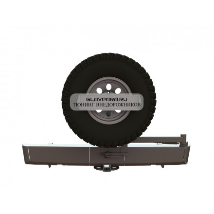 Бампер силовой задний STC Toyota Land Cruiser 200 2008-2015 квадрат,калитка центр