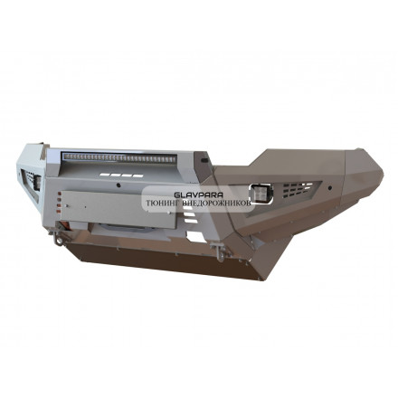 Бампер силовой передний STC для Toyota Hilux 2020+ под балку и птф