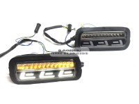 Светодиодные LED подфарники с ДХО и бегающим поворотником для автомобилей Лада Нива 4х4, URBAN