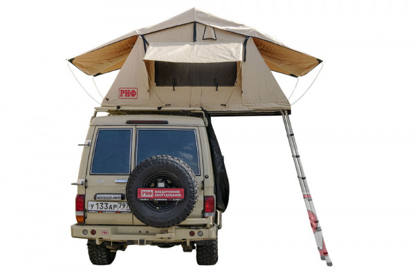 Палатка на крышу автомобиля РИФ Soft RT01-140, тент песочный