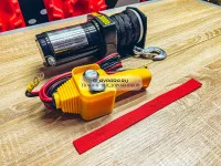 Лебедка электрическая 12V ATV Electric Winch 2000lbs / 907 кг синтетический трос