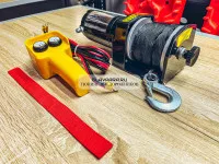 Лебедка электрическая 12V ATV Electric Winch 2000lbs / 907 кг синтетический трос