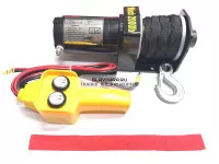 Лебедка электрическая 12V ATV Electric Winch 2000lbs / 907 кг синтетический трос