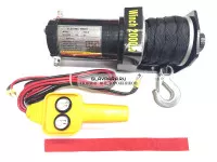 Лебедка электрическая 12V ATV Electric Winch 2000lbs / 907 кг синтетический трос