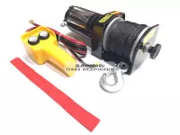 Лебедка электрическая 12V ATV Electric Winch 2000lbs / 907 кг синтетический трос
