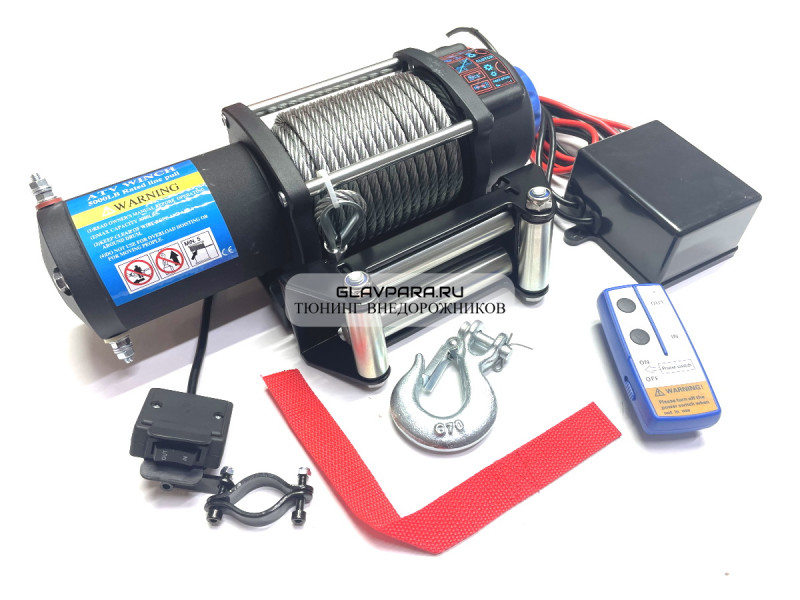 Лебедка электрическая Electric Winch 12V 5000lbs / 2268 кг стальной трос Лебедка электрическая Electric Winch 12V 5000lbs / 2268 кг стальной трос
