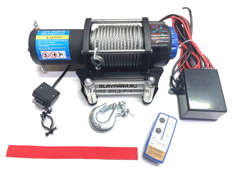 Лебедка электрическая Electric Winch 12V 5000lbs / 2268 кг стальной трос Лебедка электрическая Electric Winch 12V 5000lbs / 2268 кг стальной трос