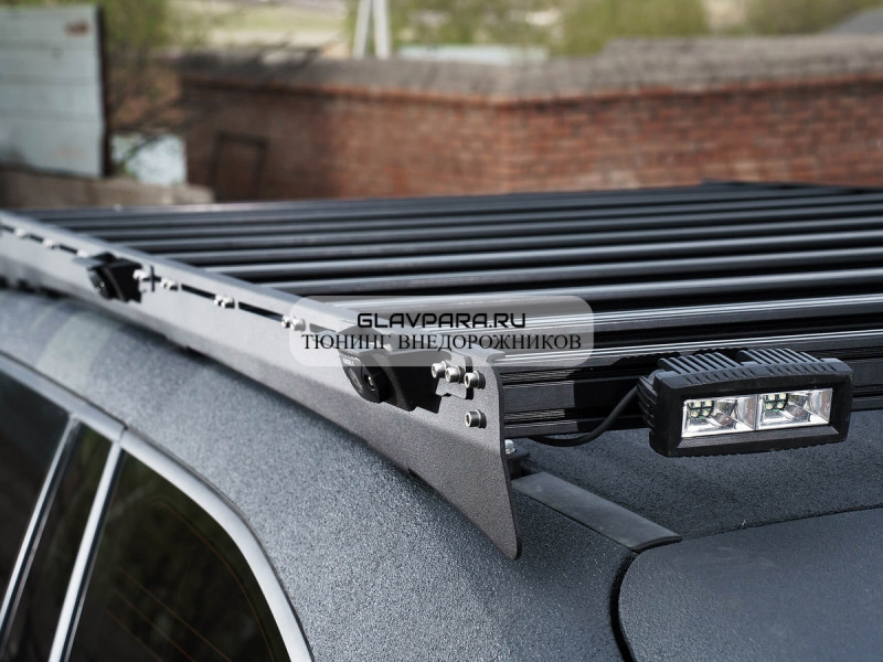 Багажник экспедиционный STC Toyota Land Cruiser 300 ШТОРКА дальний, рабочий и задний свет Багажник экспедиционный STC Toyota Land Cruiser 300 ШТОРКА дальний, рабочий и задний свет