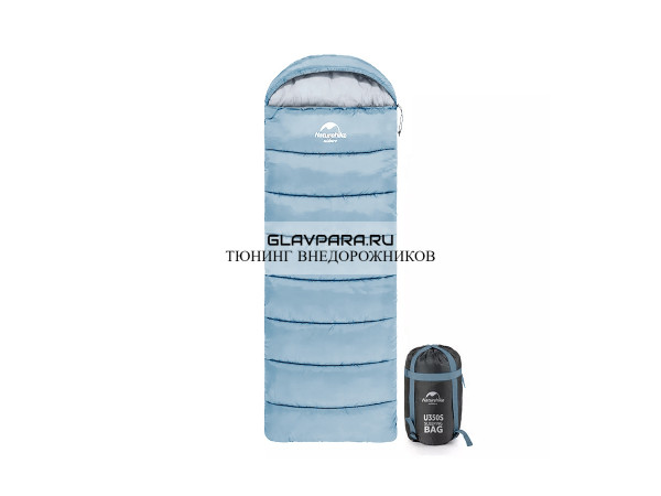 Мешок спальный Naturehike U250, (190х30)х75 см, (правый) (ТК: +6C), голубой
