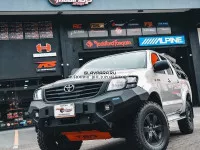 Силовой бампер передний RIVAL алюминиевый Toyota Hilux Vigo 2011-2015 (без ПТФ) 2D.5707.1.B-NL