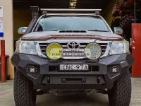 Силовой бампер передний RIVAL алюминиевый Toyota Hilux Vigo 2011-2015 (без ПТФ) 2D.5707.1.B-NL