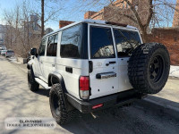 Бампер силовой задний РИФ Toyota Land Cruiser 76 7007+ с квадратом фаркопа, калиткой и фонарями (RIF076-21125)