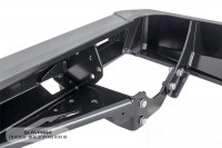 Бампер силовой задний РИФ Toyota Land Cruiser 76 7007+ с квадратом фаркопа, калиткой и фонарями (RIF076-21125)