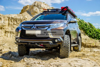 Бампер РИФ силовой передний Mitsubishi Pajero Sport 2015-2020 дизель под площадку для лебёдки RIFPS3-33003