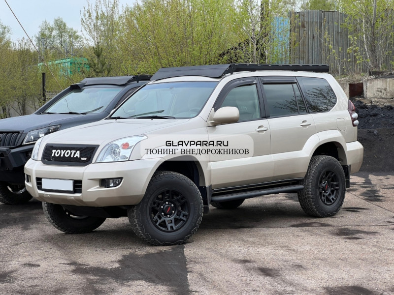 Багажник экспедиционный STC Toyota Land Cruiser Prado 120 / Lexus GX470 со шторкой Багажник экспедиционный STC Toyota Land Cruiser Prado 120 / Lexus GX470 со шторкой