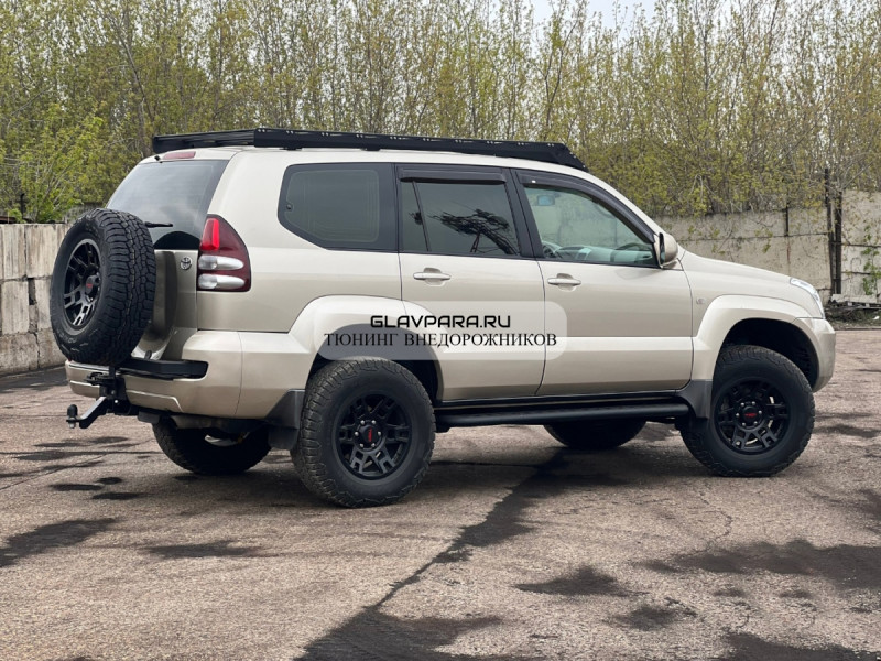 Багажник экспедиционный STC Toyota Land Cruiser Prado 120 / Lexus GX470 со шторкой Багажник экспедиционный STC Toyota Land Cruiser Prado 120 / Lexus GX470 со шторкой