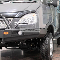 Бампер передний силовой OJeep для Соболь, Газель с площадкой под лебедку