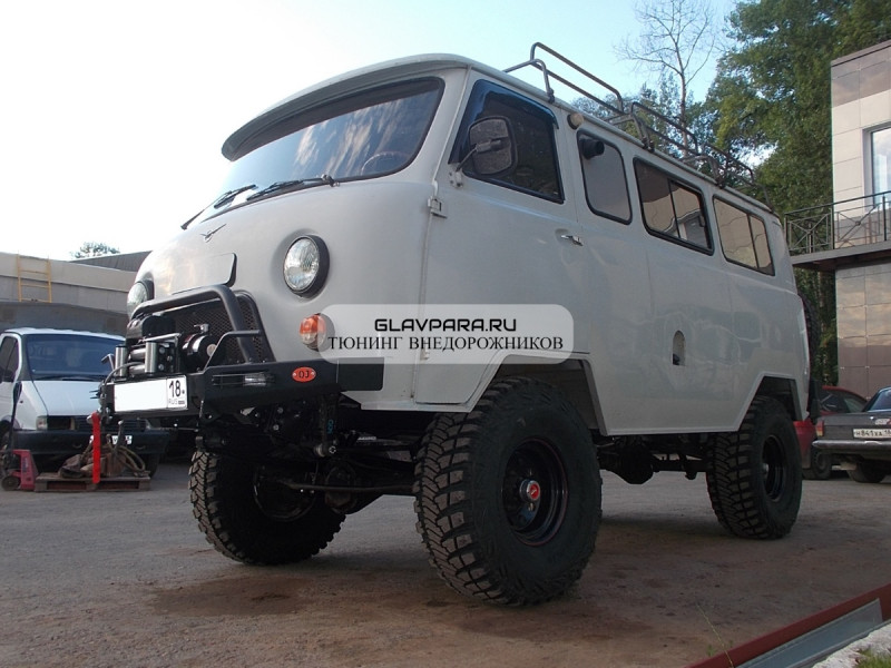 Бампер передний силовой OJeep для УАЗ Буханка с кенгурином Бампер передний силовой OJeep для УАЗ Буханка с кенгурином