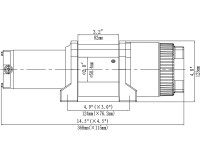 Лебёдка для квадроцикла снегохода 12V Runva EWT3500ASR lbs 1588 кг синтетический трос