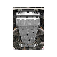 Защита Falcon радиатора, картера, РК, КПП для Toyota Land Cruiser Prado 150TX, бенз., алюминий, 8 мм
