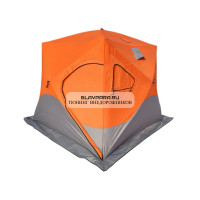 Палатка для зимней рыбалки (240*240*210) оранжевая с серым