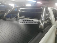 Крышка алюминиевая роллетная с дугой M2 (нерж. сталь) для Toyota Hilux Revo 2015-2023