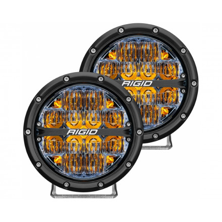 360 Серия 6″ Водительский свет – Янтарная Подсветка (Пара)