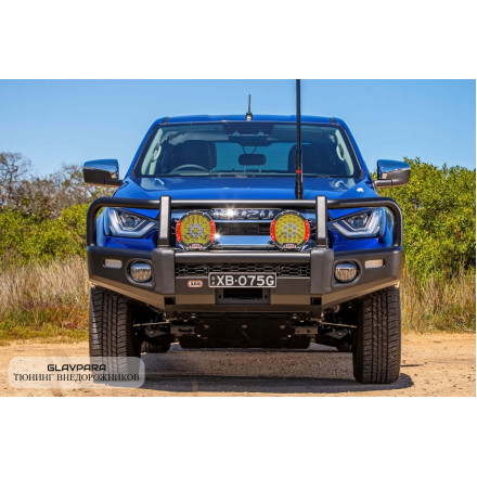 Бампер передний силовой ARB для Isuzu D-MAX 2021+ Summit Winch Combo Bar черный матовый с ПТФ