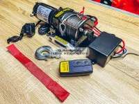 Лебедка электрическая Electric Winch 12V 3000lbs / 1361 кг синтетический трос