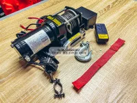 Лебедка электрическая Electric Winch 12V 3000lbs / 1361 кг синтетический трос