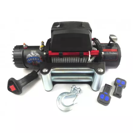 Лебедка электрическая 12V GRIZZLY 9500lbs / 4310кг IP66 стальной трос (влагозащита, моносоленоид) Лебедка электрическая 12V GRIZZLY 9500lbs / 4310кг IP66 стальной трос (влагозащита, моносоленоид)