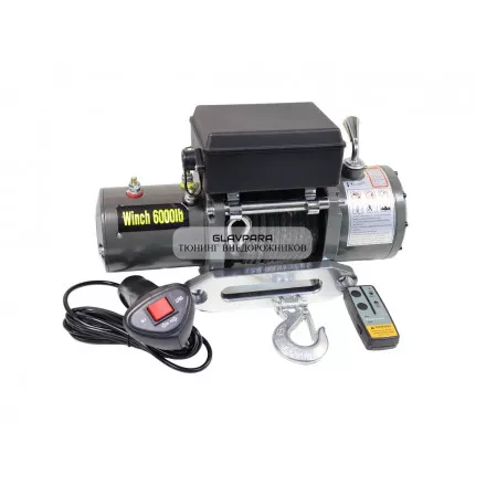 Лебедка электрическая 12V Electric Winch 6000lbs / 2722 кг синтетический трос 8х16 (влагозащита, радиоуправление) Лебедка электрическая 12V Electric Winch 6000lbs / 2722 кг синтетический трос 8х16 (влагозащита, радиоуправление)