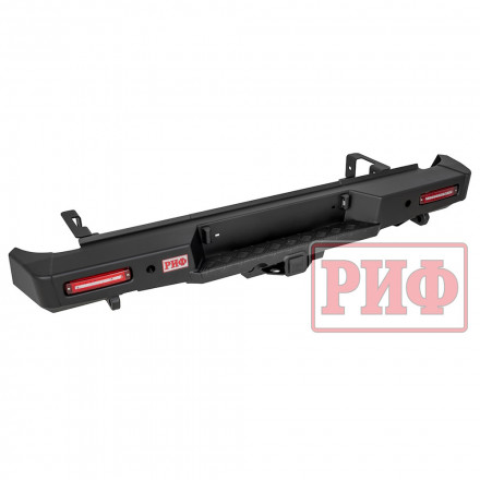 Бампер РИФ силовой задний Changan Hunter Plus с квадратом под фаркоп и фонарями Бампер РИФ силовой задний Changan Hunter Plus с квадратом под фаркоп и фонарями