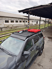 Багажник экспедиционный STC Toyota Fortuner 2015+ ШТОРКА с дальним и задним светом Багажник экспедиционный STC Toyota Fortuner 2015+ ШТОРКА с дальним и задним светом