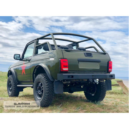 Бампер задний силовой Niva-Parts для LADA NIVA 4x4 с проушинами и кронштейном под домкрат (NP-00264)