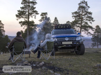 Бампер передний силовой Rival для Volkswagen Amarok 2010+ черный алюминиевый (без ПТФ) 2D.5807.1-NL 