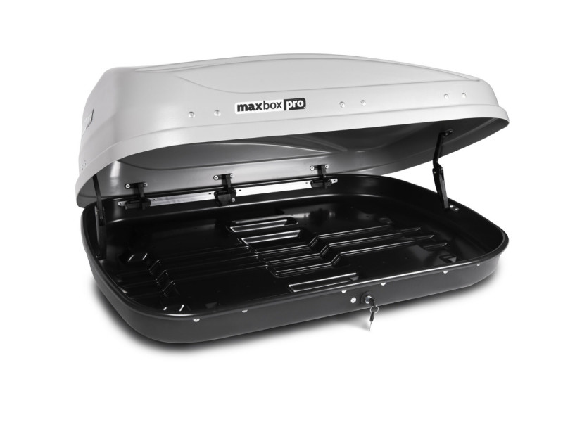 Автобокс MaxBox PRO 430 (малый) серый 136*96*42 см двустороннее открывание Автобокс MaxBox PRO 430 (малый) серый 136*96*42 см двустороннее открывание