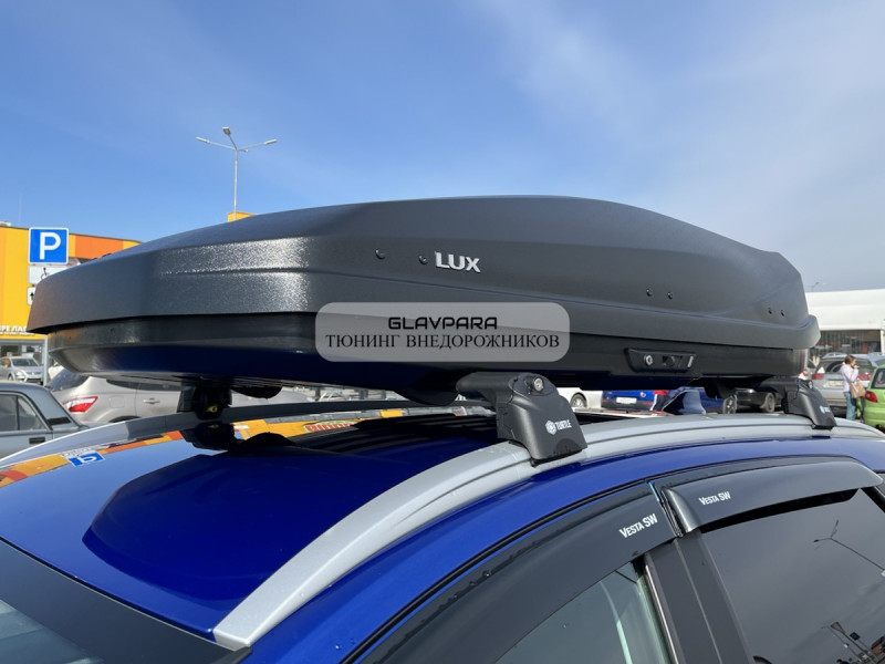 Автобокс LUX IRBIS 175 черный матовый 450L двустороннее открывание (1750х850х400) Автобокс LUX IRBIS 175 черный матовый 450L двустороннее открывание (1750х850х400)